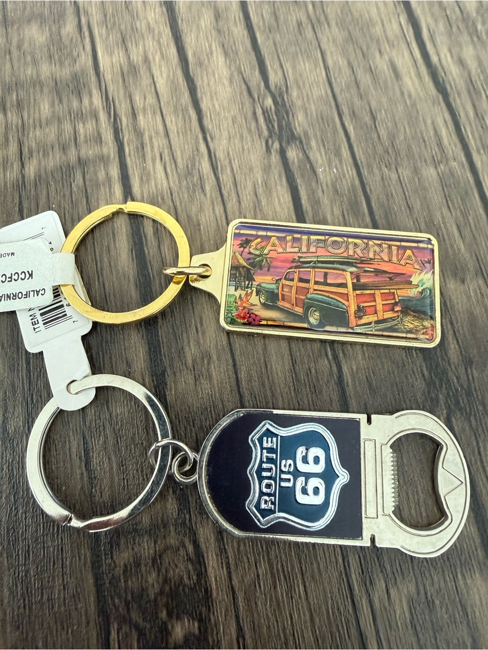 California & Route 66 Souvenir Individual Keychains - gifts